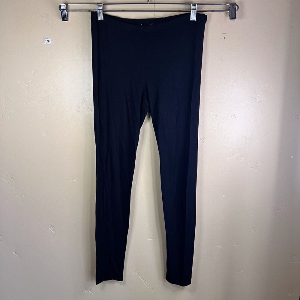Eileen Fisher Womens Black Pull On Dress Pants Comfy Stretch Size XS Career Work